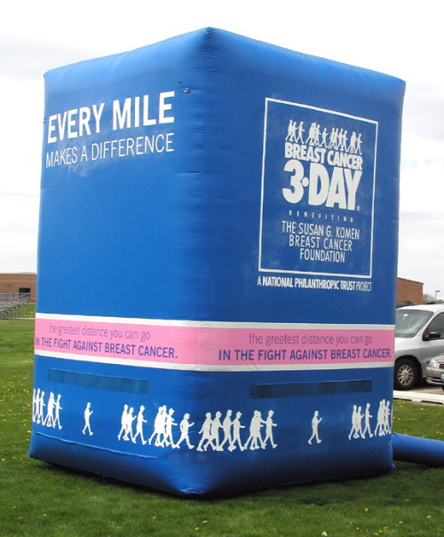 Custom Advertising Balloons 3 day cancer walk tower